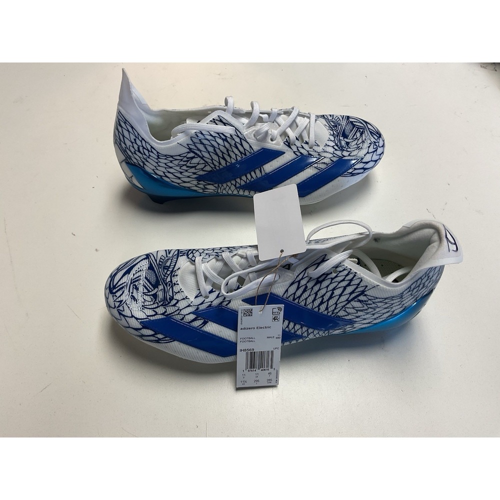 NEW Adidas Adizero Electric Men's Size 11.5 Football Cleats Royal Blue Shoes - Picture 2 of 5